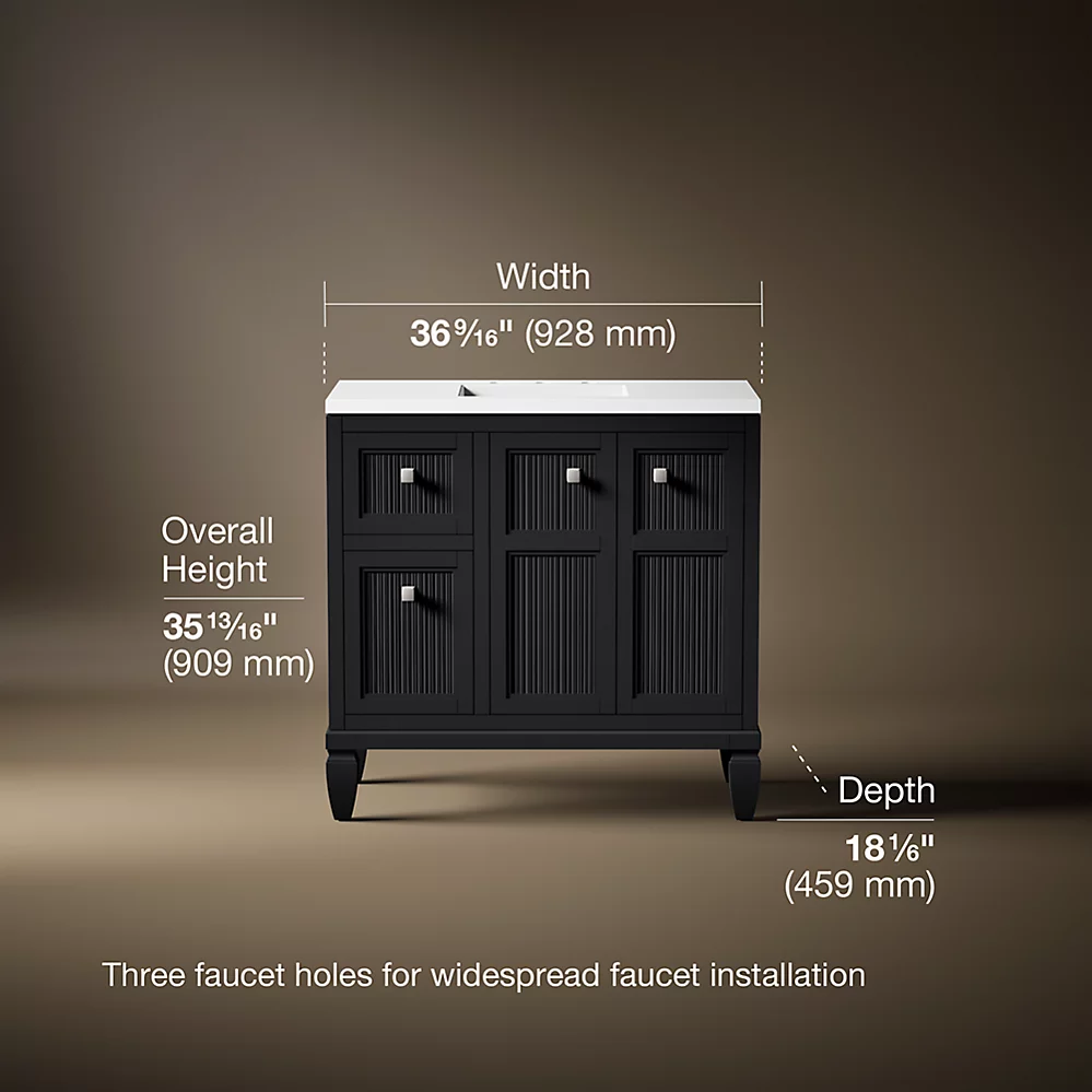 Kohler 33537-ASB-1WX Hearthaven Vanity 36 Inches