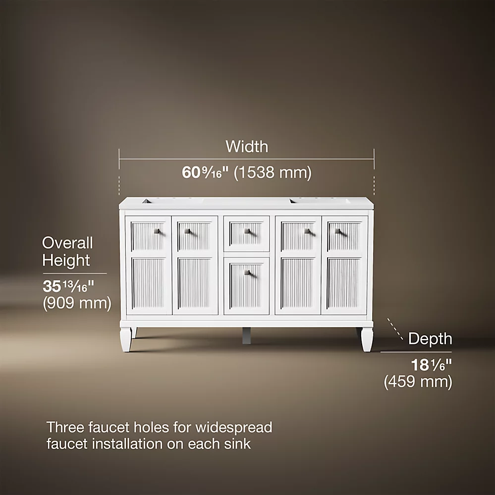 Kohler 33539-ASB-0 Hearthaven Vanity 60