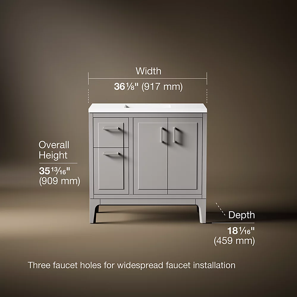 Kohler 33553-ASB-1WT Seer Vanity 36 Inches