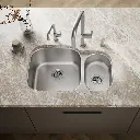 Kohler 3355-NA Undertone Dbl Hi/Lo Ss Sink