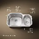 Kohler 3355-NA Undertone Dbl Hi/Lo Ss Sink
