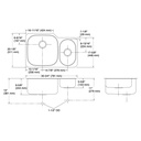 Kohler 3355-NA Undertone Dbl Hi/Lo Ss Sink