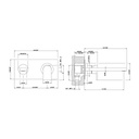 Gessi 39289 Emporio Wall Mounted Washbasin Mixer Trim Chrome 2