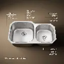 Kohler 3356-NA Undertone Dbl Xl/Med Ss Sink