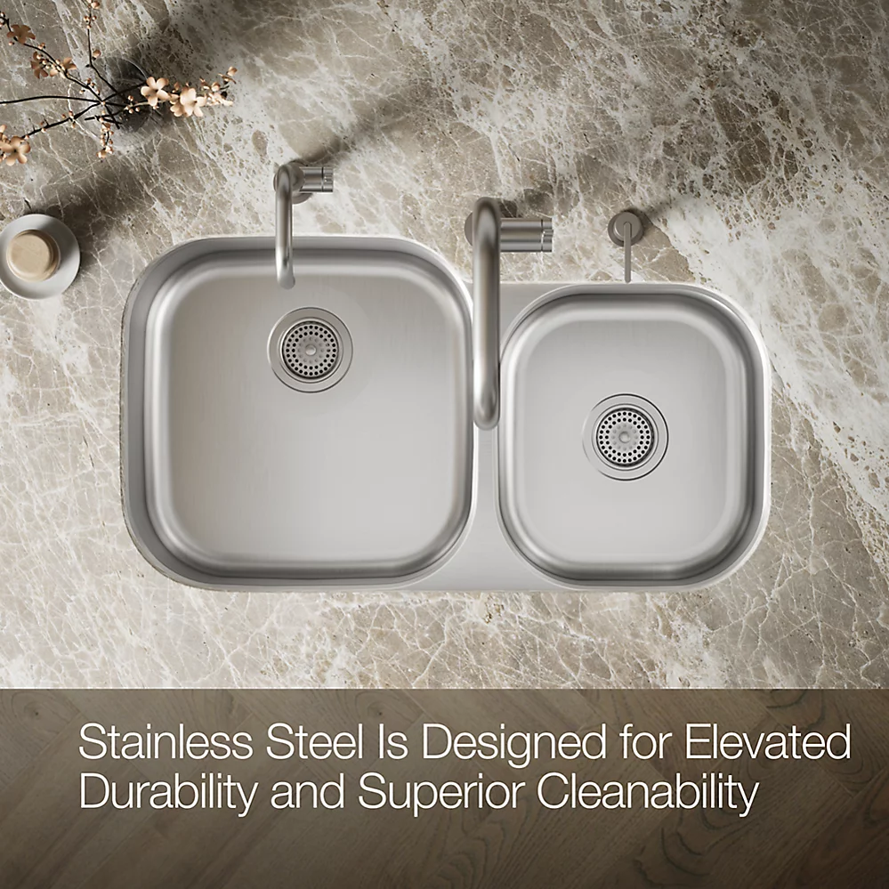 Kohler 3356-NA Undertone Dbl Xl/Med Ss Sink