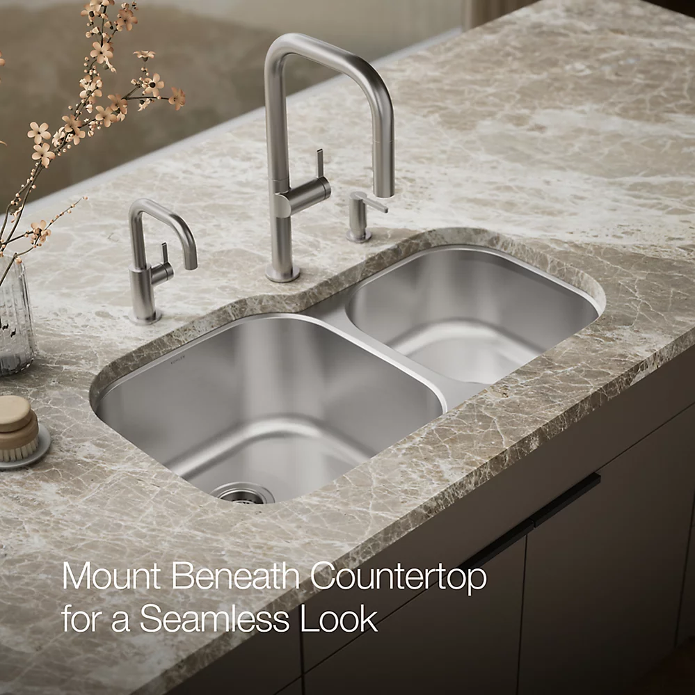 Kohler 3356-NA Undertone Dbl Xl/Med Ss Sink