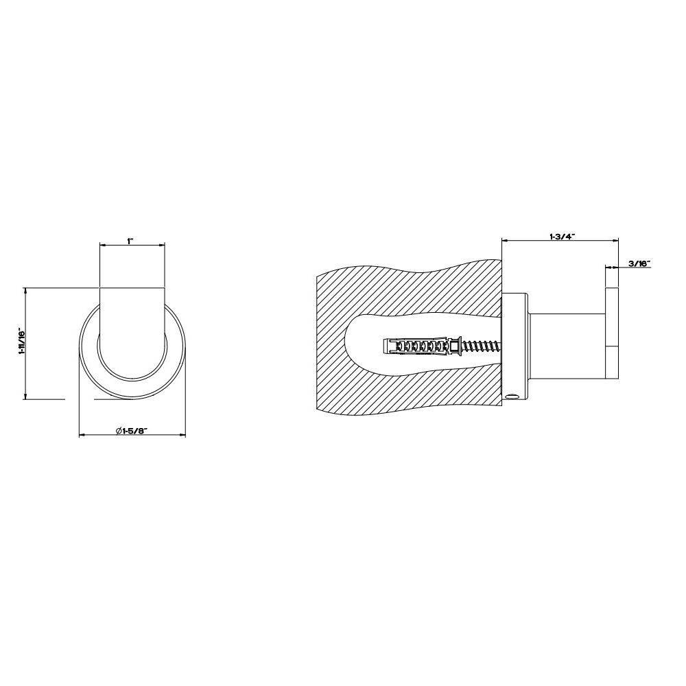 Gessi 38921 Emporio Wall Mounted Garment Hook Chrome 2