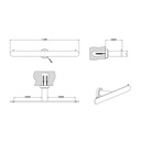 Gessi 38915 Wall Mounted Double Tissue Holder Chrome 2