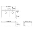 Kohler 33658-PC-NA Strive Offset 36 Apron Front Ws