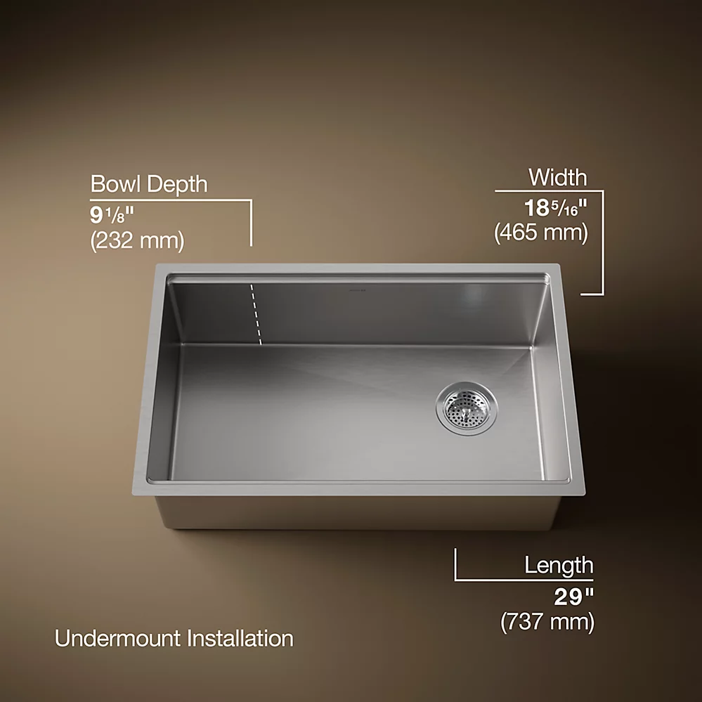 Kohler 33660-PC-NA Strive Single Basin 29 Workstation