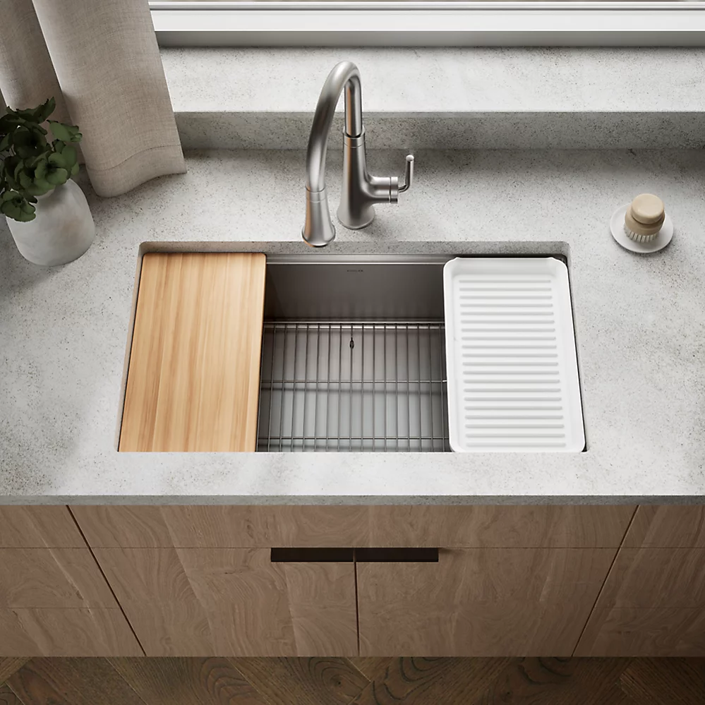 Kohler 33662-PC-NA Strive Single Basin 32 Workstation