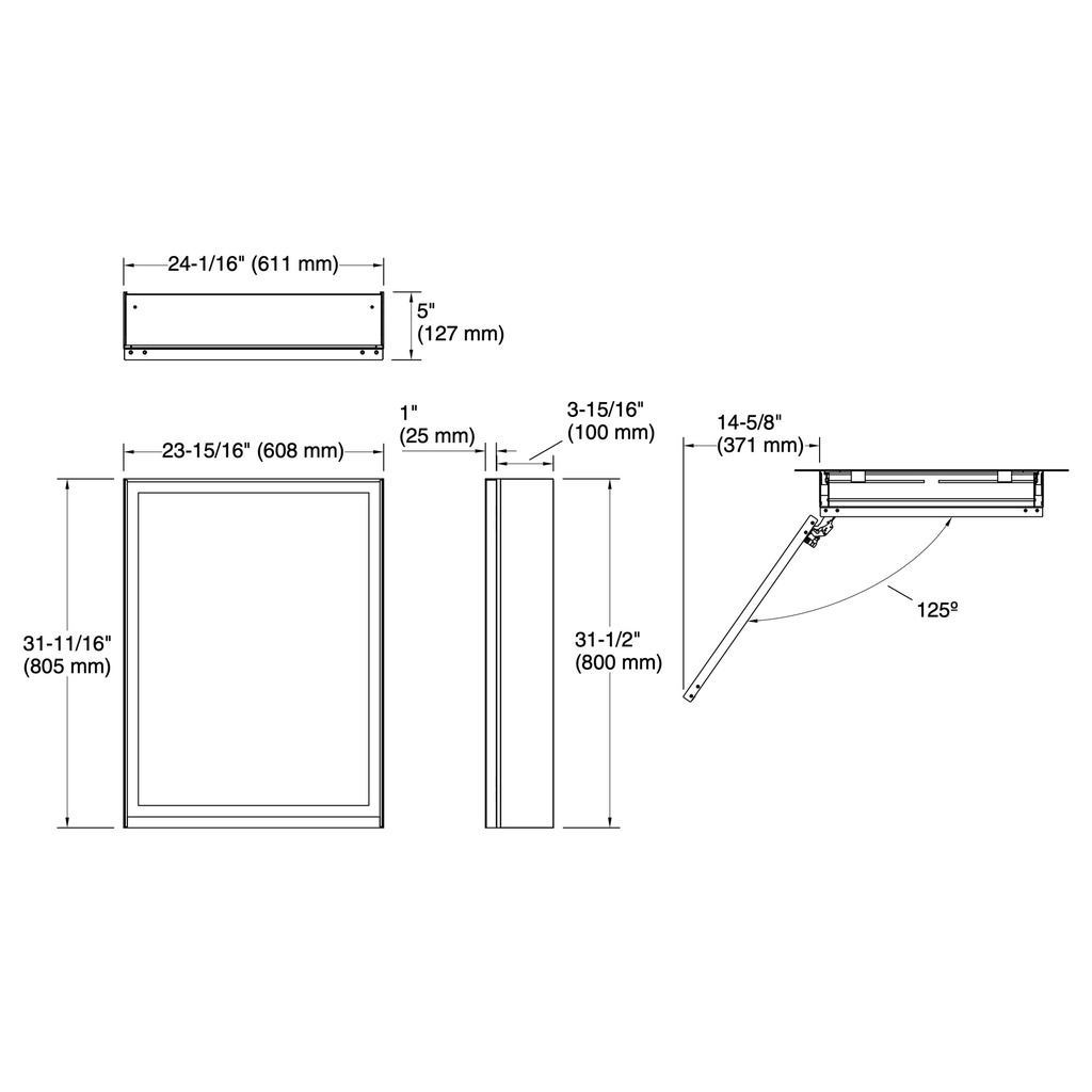 Kohler 33690-L-NA Collage Mc (600Mm L Bl)