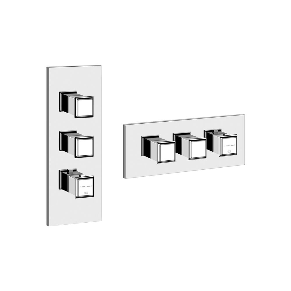 Gessi 48204 Fascino Thermostatic With Two Volume Controls Trim Chrome 1