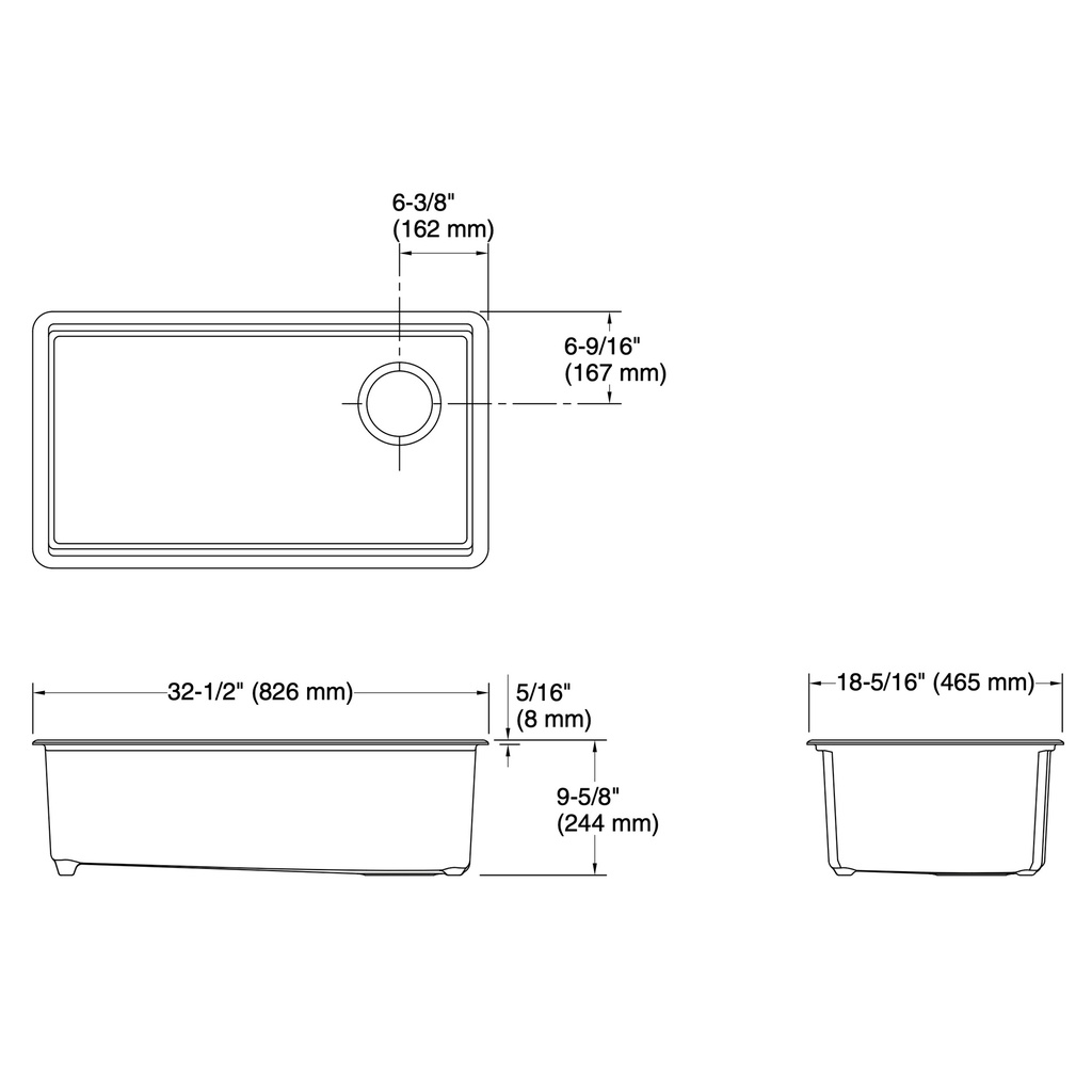 Kohler 33710-PC-CM7 Billings 33 Sb Workstation