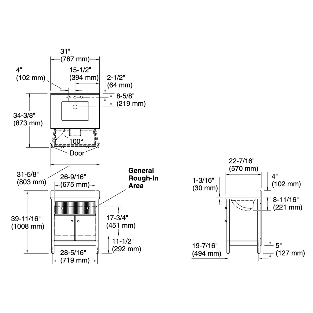Kohler 35019-SWK Malin 30 Vanity