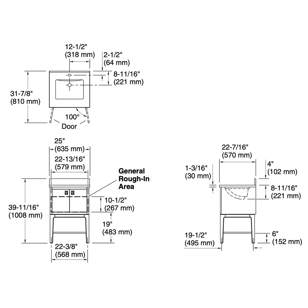 Kohler 35024-DWG Seagrove 24 Vanity
