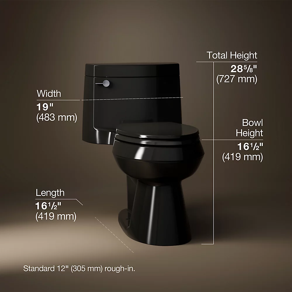 Kohler 3619-7 Cimarron Ch 1-Pc Eb, 1.28 Toilet