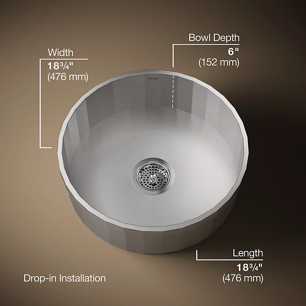 Kohler 3674-NA Brinx Entertainment Sink