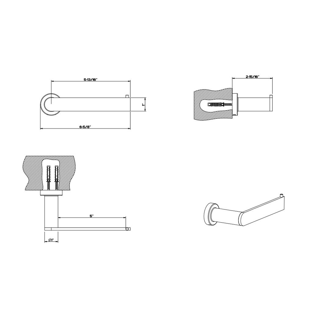 Gessi 38849 Emporio Wall Mounted Tissue Holder Chrome 2