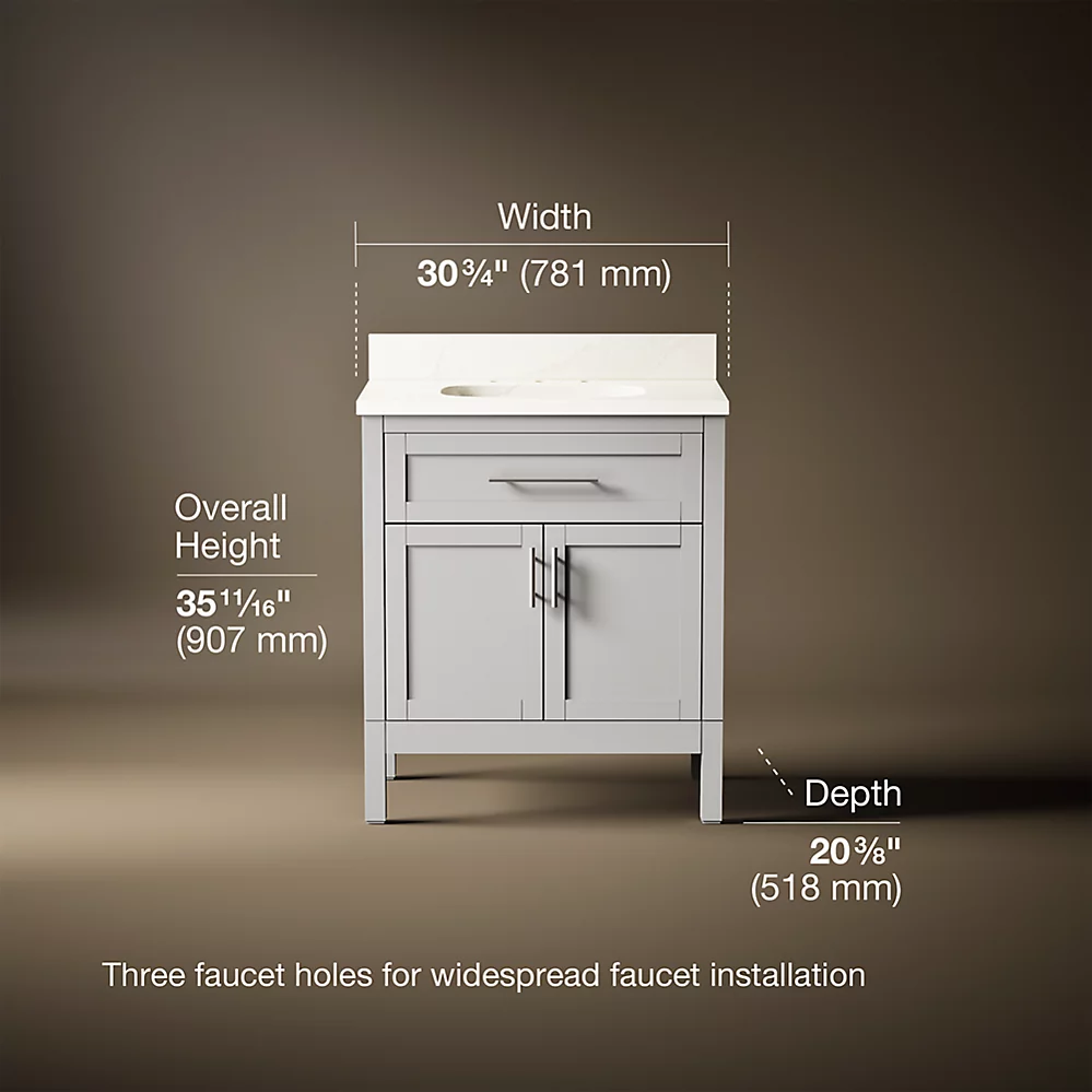Kohler 39604-ASB-AGA Hadron 30 Vanity Set