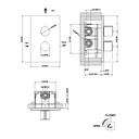 Gessi 38793 Emporio Thermostatic Trim With Single Volume Control Chrome 2