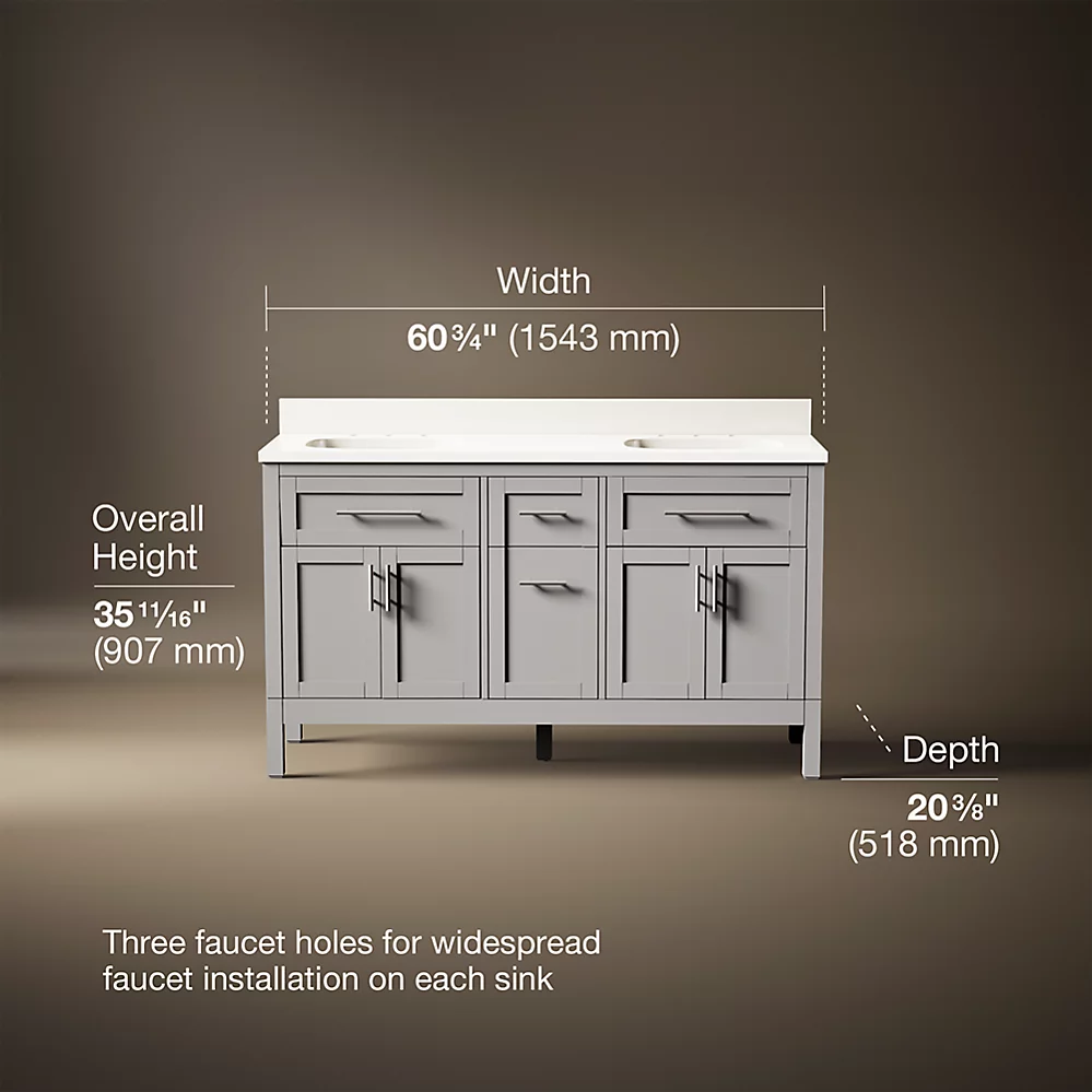 Kohler 39607-ASB-AGA Hadron 60 Vanity Set