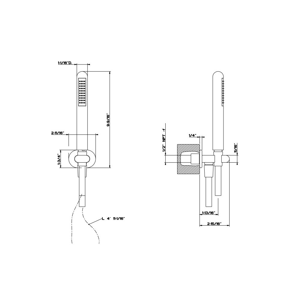 Gessi 35373 Goccia Handshower Set Chrome 2