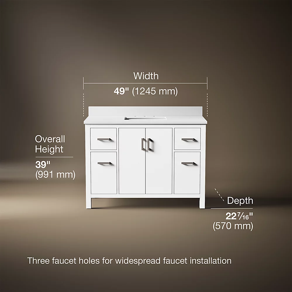 Kohler 40640-BD1-0 Kresla 48 Inch Vanity Set