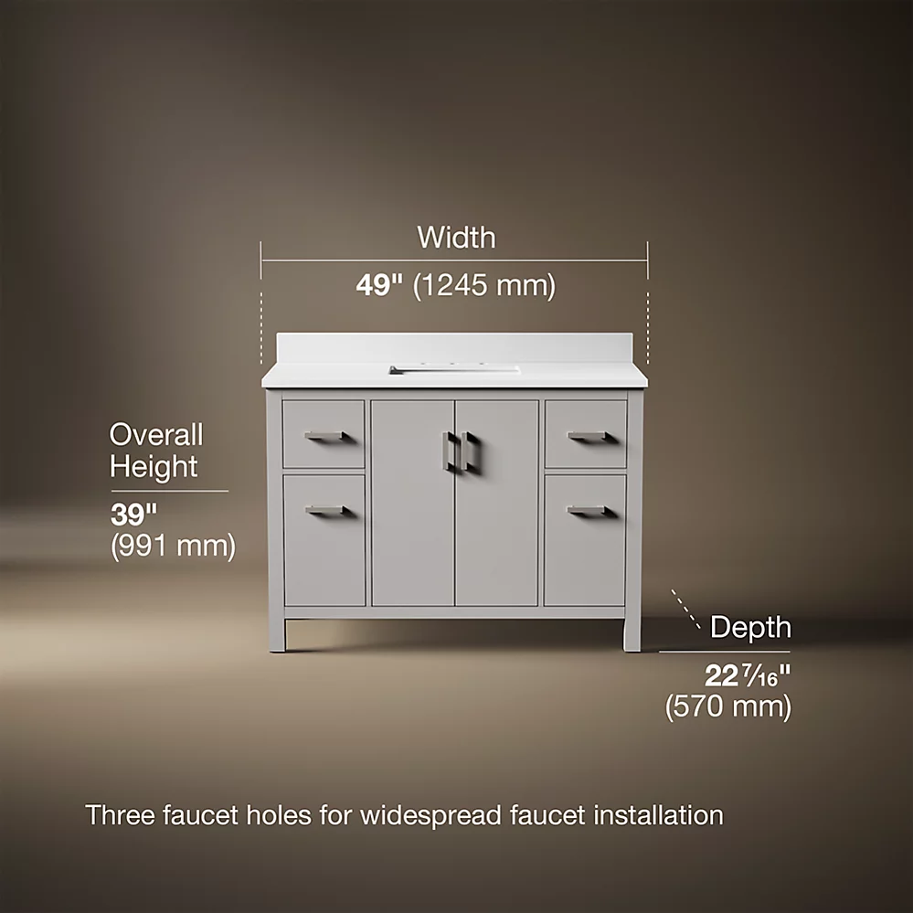 Kohler 40640-BD1-AGA Kresla 48 Inch Vanity Set