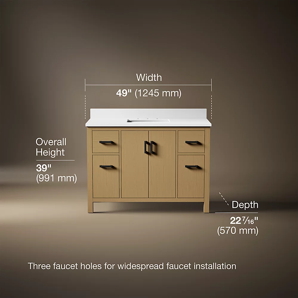 Kohler 40640-BD1-WEK Kresla 48 Inch Vanity Set
