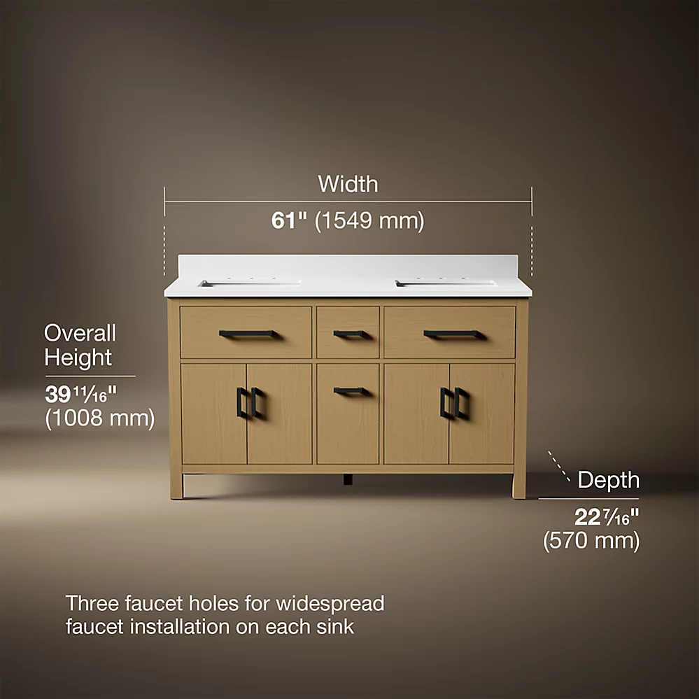 Kohler 40641-BD1-WEK Kresla 60 Inch Vanity Set
