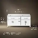 Kohler 40642-BD1-0 Kresla 72 Inch Vanity Set