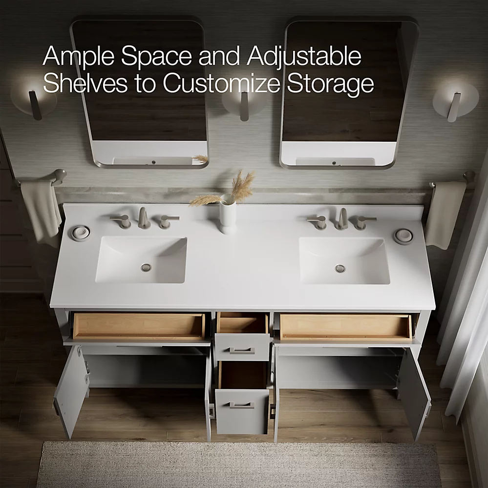 Kohler 40642-BD1-AGA Kresla 72 Inch Vanity Set