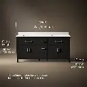 Kohler 40642-BD1-BWK Kresla 72 Inch Vanity Set