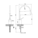 Gessi 35205 Goccia Tall Single Lever Washbasin Mixer Without Pop Up Chrome 2