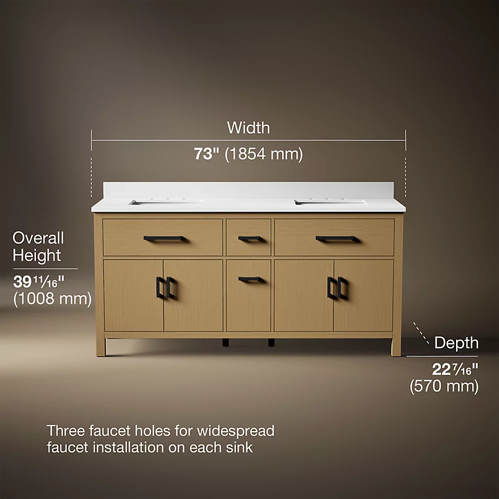 Kohler 40642-BD1-WEK Kresla 72 Inch Vanity Set