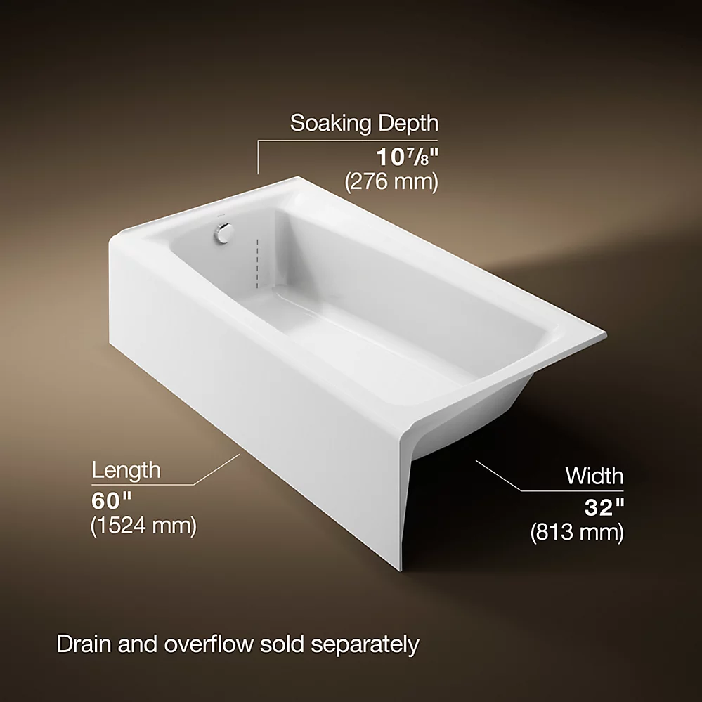 Kohler 505-0 Mendota 5' Bath/Left Outlet