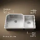 Kohler 5282-NA Strive U/C Large Offset Sink W/Rack