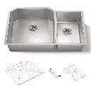 Kohler 5282-NA Strive U/C Large Offset Sink W/Rack