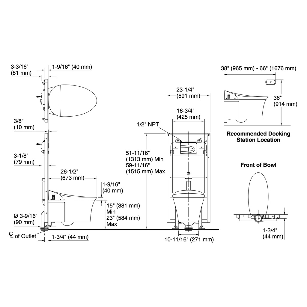 Kohler 5402-0 Veil Wall Hung Intelligent Toilet