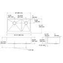 Kohler 5416-NA Strive Two Bowl Apron Sink 34X21