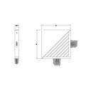 Gessi 20861 Rettangolo Corner Shelf Chrome 2