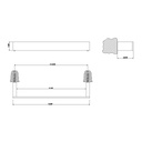 Gessi 20897 Rettangolo 12 Towel Bar Chrome 2