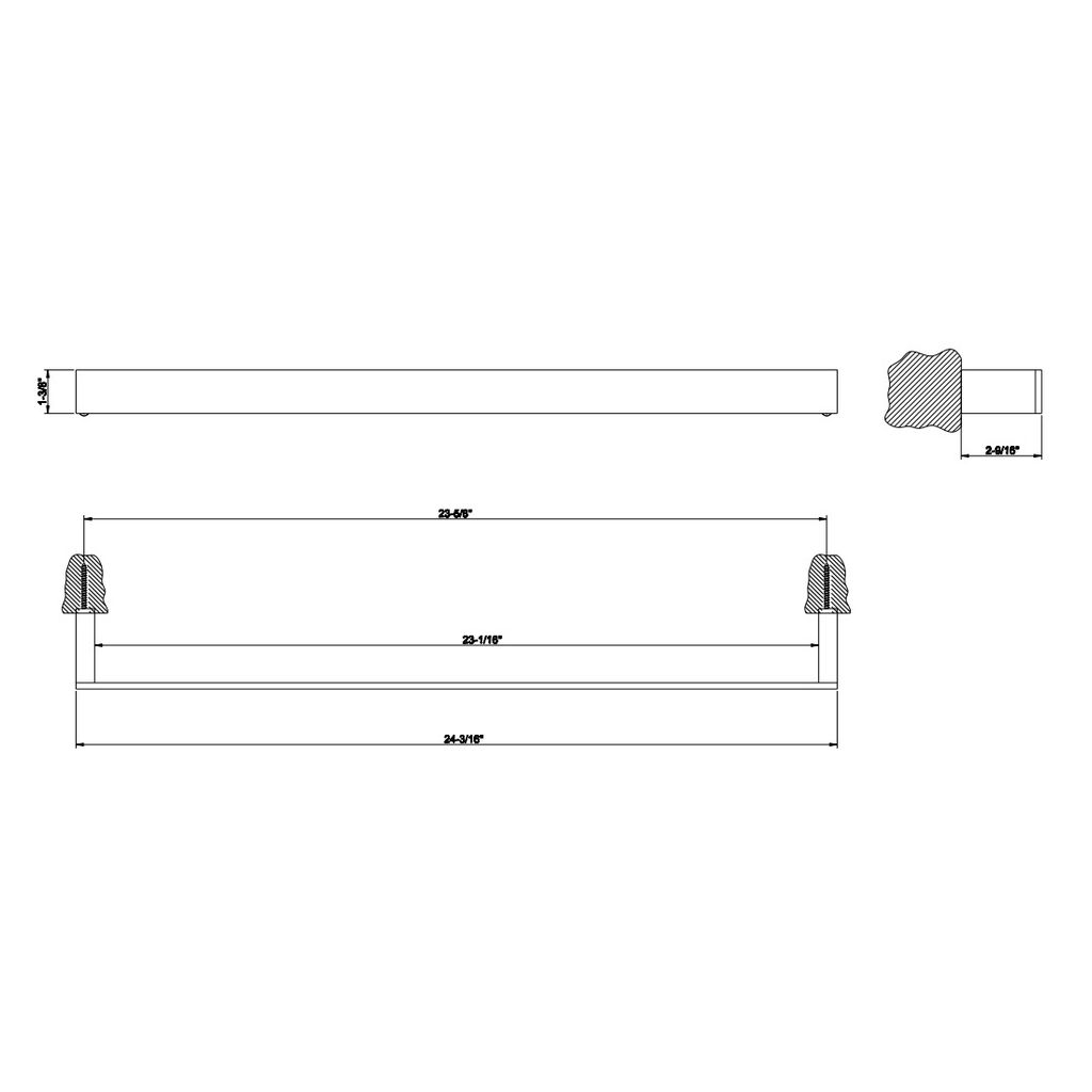 Gessi 20903 Rettangolo 24 Towel Bar Chrome 2
