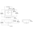 Kohler 5664-7 Whitehaven, Uc, 24 , Short Apron Sink