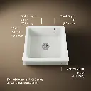 Kohler 5664-NY Whitehaven, Uc, 24 , Short Apron Sink