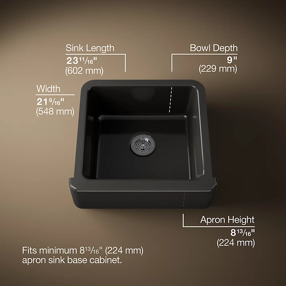 Kohler 5665-7 Whitehaven, Uc, 24 , Tall Apron Sink