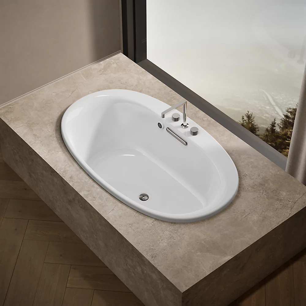 Kohler 5713-W1-0 Underscore 60X36 Oval Bath W/Bask