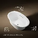 Kohler 5713-W1-0 Underscore 60X36 Oval Bath W/Bask