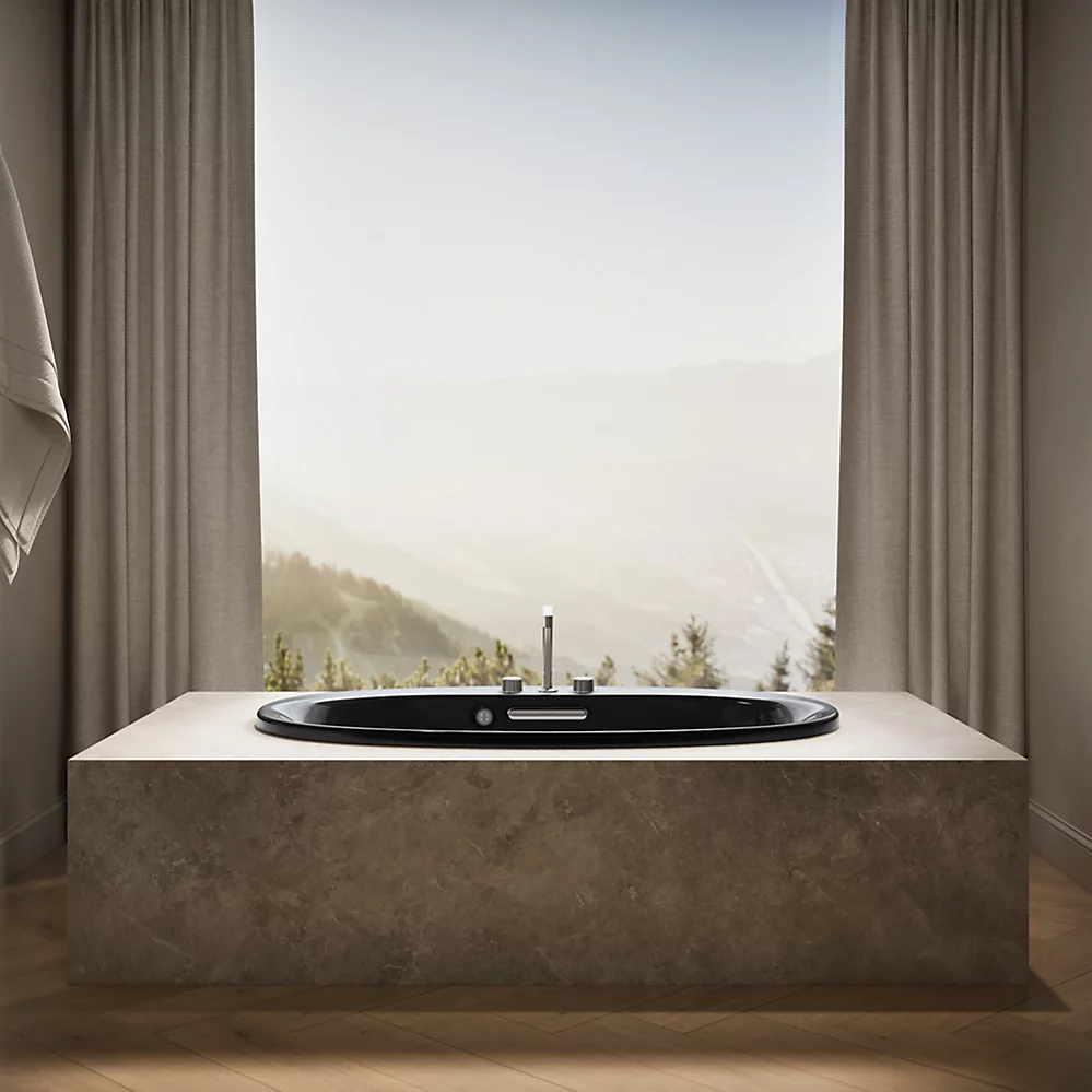 Kohler 5713-W1-7 Underscore 60X36 Oval Bath W/Bask